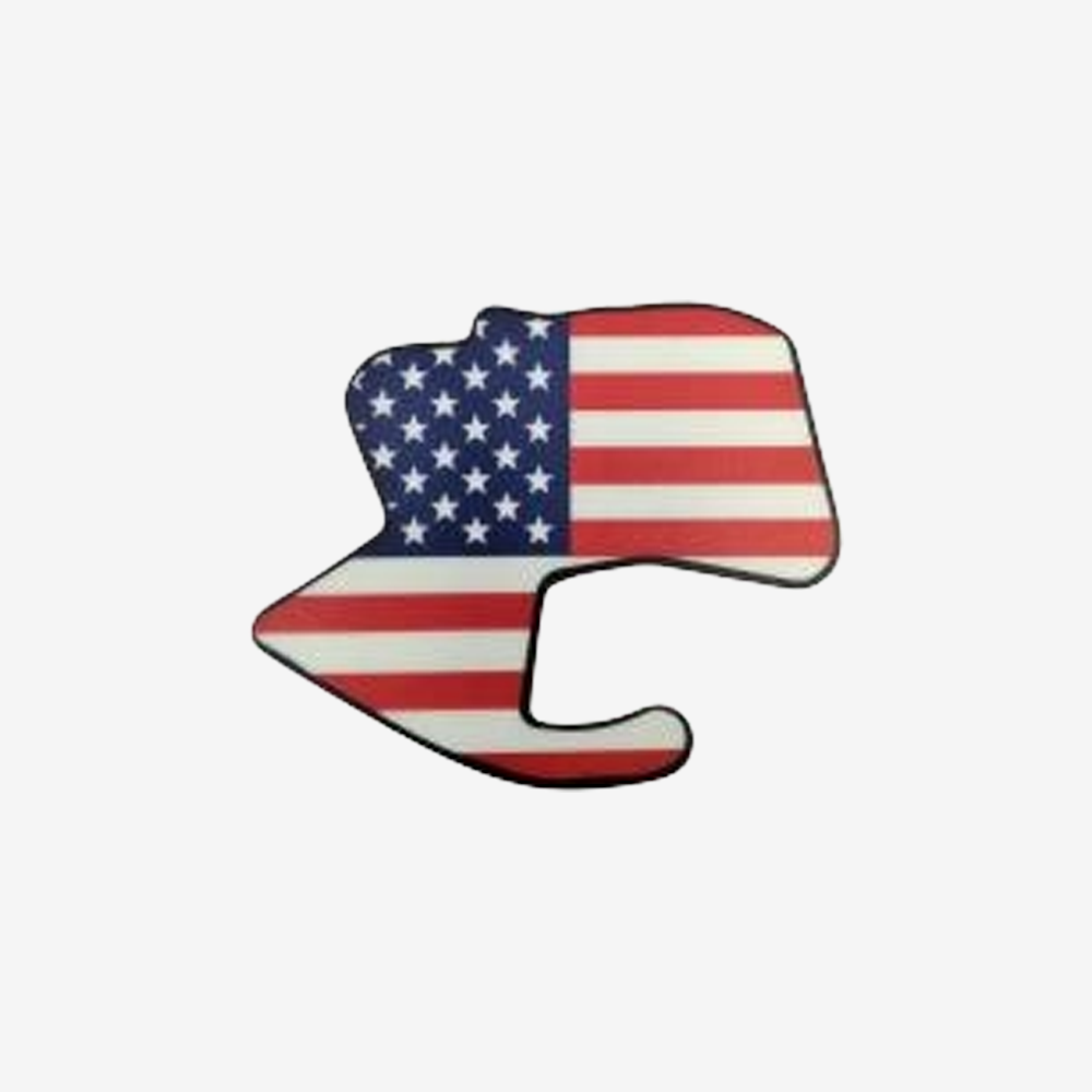 AMERICAN FLAG TRACK DECAL
