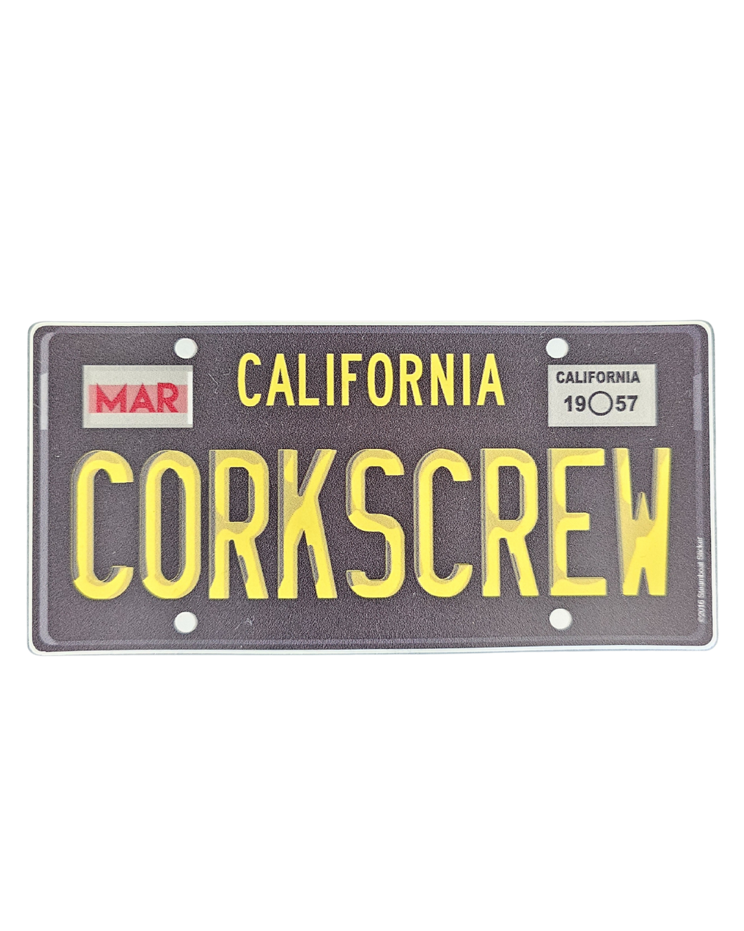 CORKSCREW PLATE DECAL