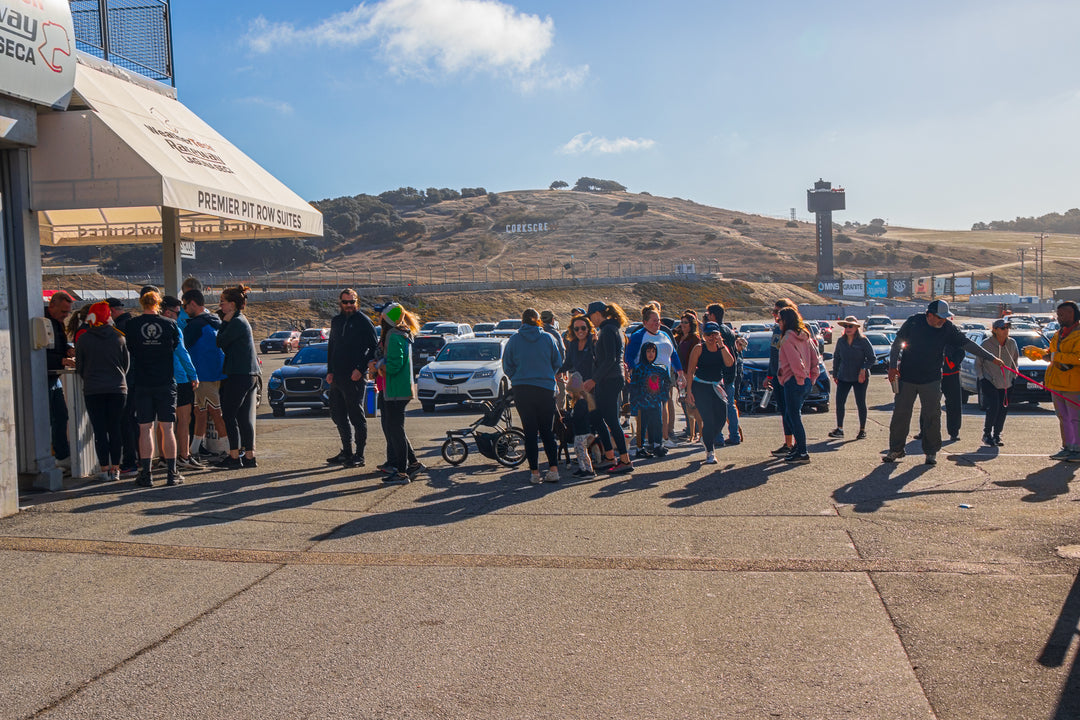 Turkey Trot participants gathering before heading onto the circuit